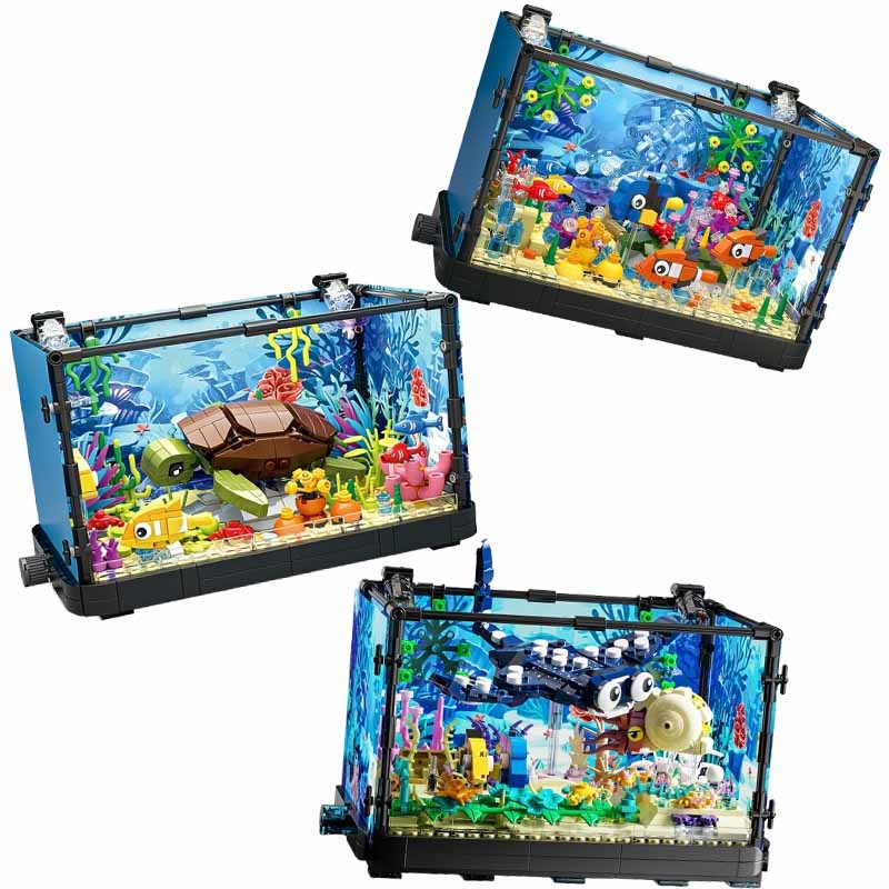 Marine Aquarium Cube - Juego de bloques de construcción para