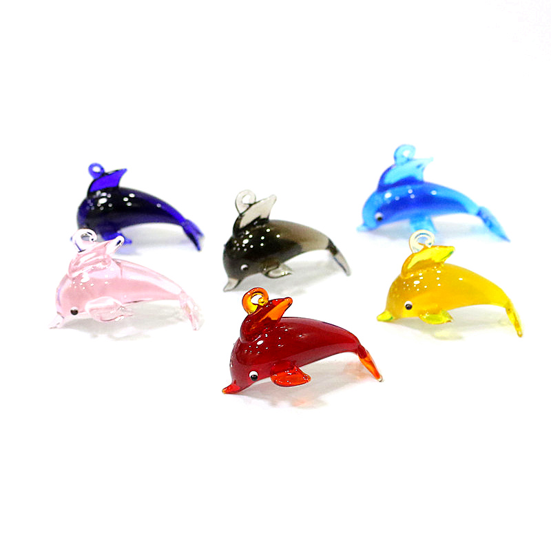 Cute Dolphin Charm Glass Colga - Marine Aquarium Orp reseña y precio