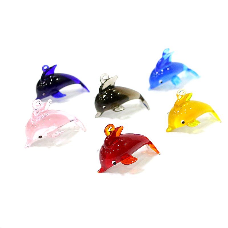 Cute Dolphin Charm Glass Colga - Marine Aquarium Orp reseña y precio